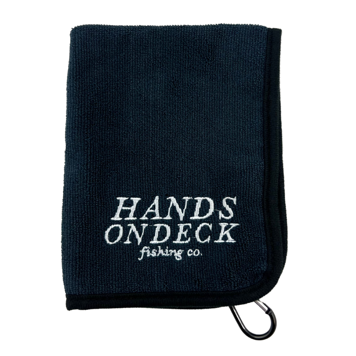 blank fishing towel with hook Hands on Deck Fishing Towels (Black) – Hands On Deck Fishing