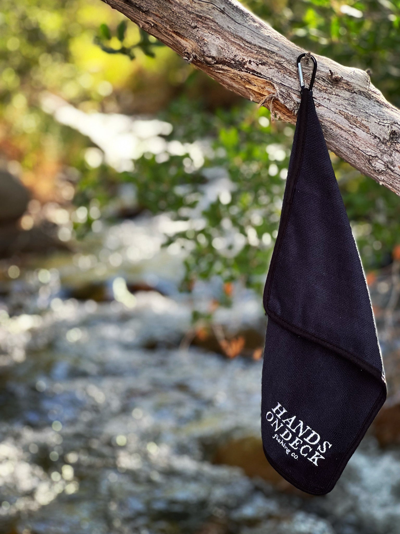 blank fishing towel with hook Hands on Deck Fishing Towels (Black) – Hands On Deck Fishing