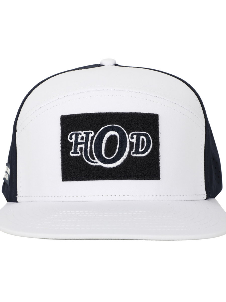 H2OD 6-Panel Snapback (White & Navy) – Hands On Deck Fishing